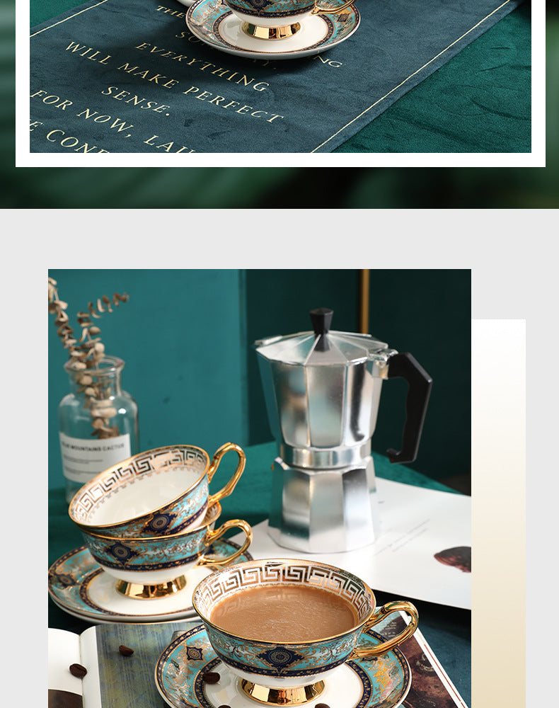 咖啡杯子 高档欧式小奢华 骨瓷英式陶瓷茶杯 精致复古下午茶茶具