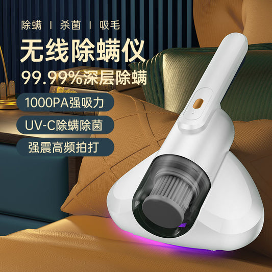 无线手持家用除螨仪 大吸力紫外线杀菌机 智能小型便携式车载吸尘器