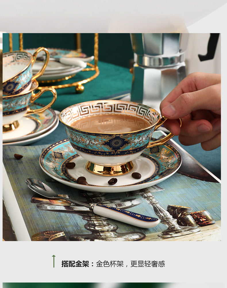 咖啡杯子 高档欧式小奢华 骨瓷英式陶瓷茶杯 精致复古下午茶茶具